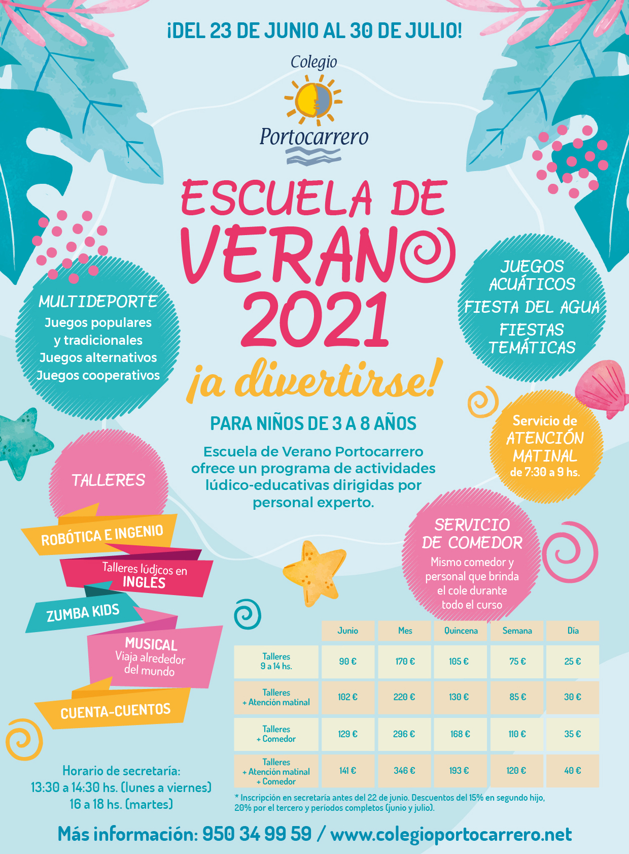 Cartel Escuela de verano 2021 A2 2