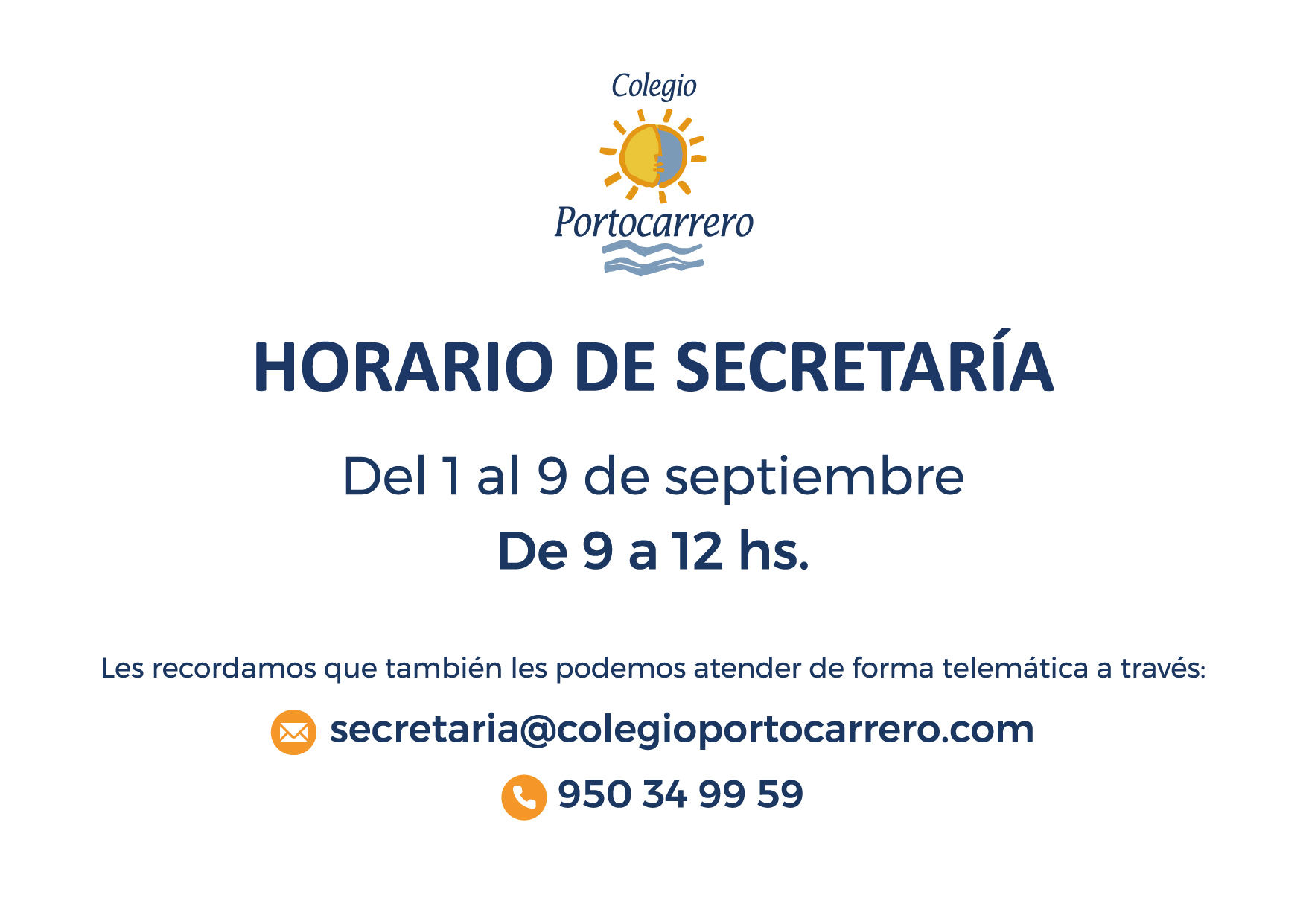 Horario secretaria sept