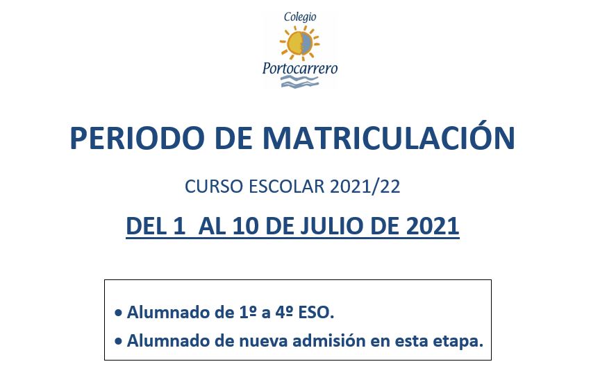 MATRICULACIÓN 2021 2022