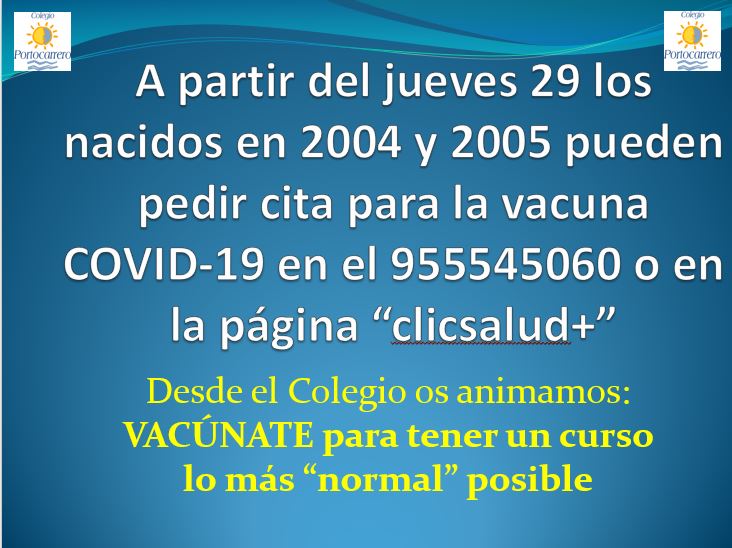 Vacunación Covid Bachillerato